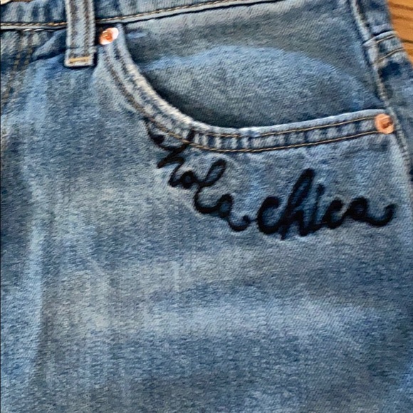 H&M Size 8 Jean Shorts with Embroidered Tiger - Picture 4 of 10